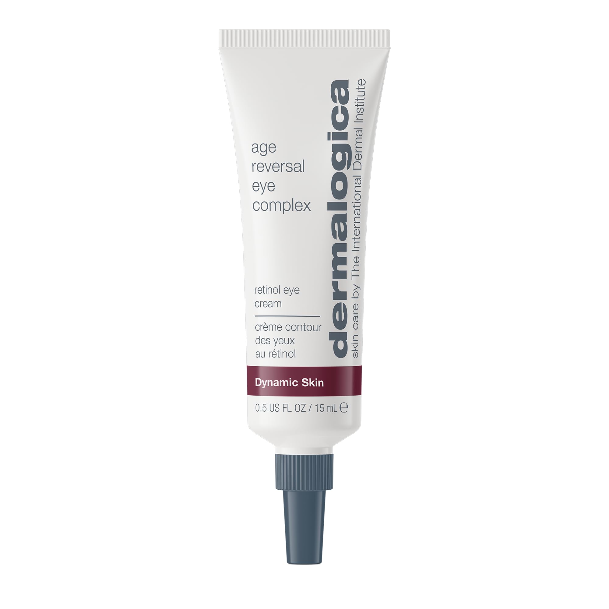 Dermalogica Age Reversal Eye Complex tube closeup showing creamy texture for the eye area.
