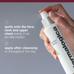 Dermalogica Antioxidant Hydramist Toner skin close-up, antioxidant shield during daily routines