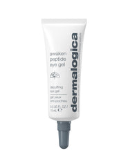 Dermalogica Awaken Peptide Eye Gel tube shows lightweight hydration for refreshed eyes.