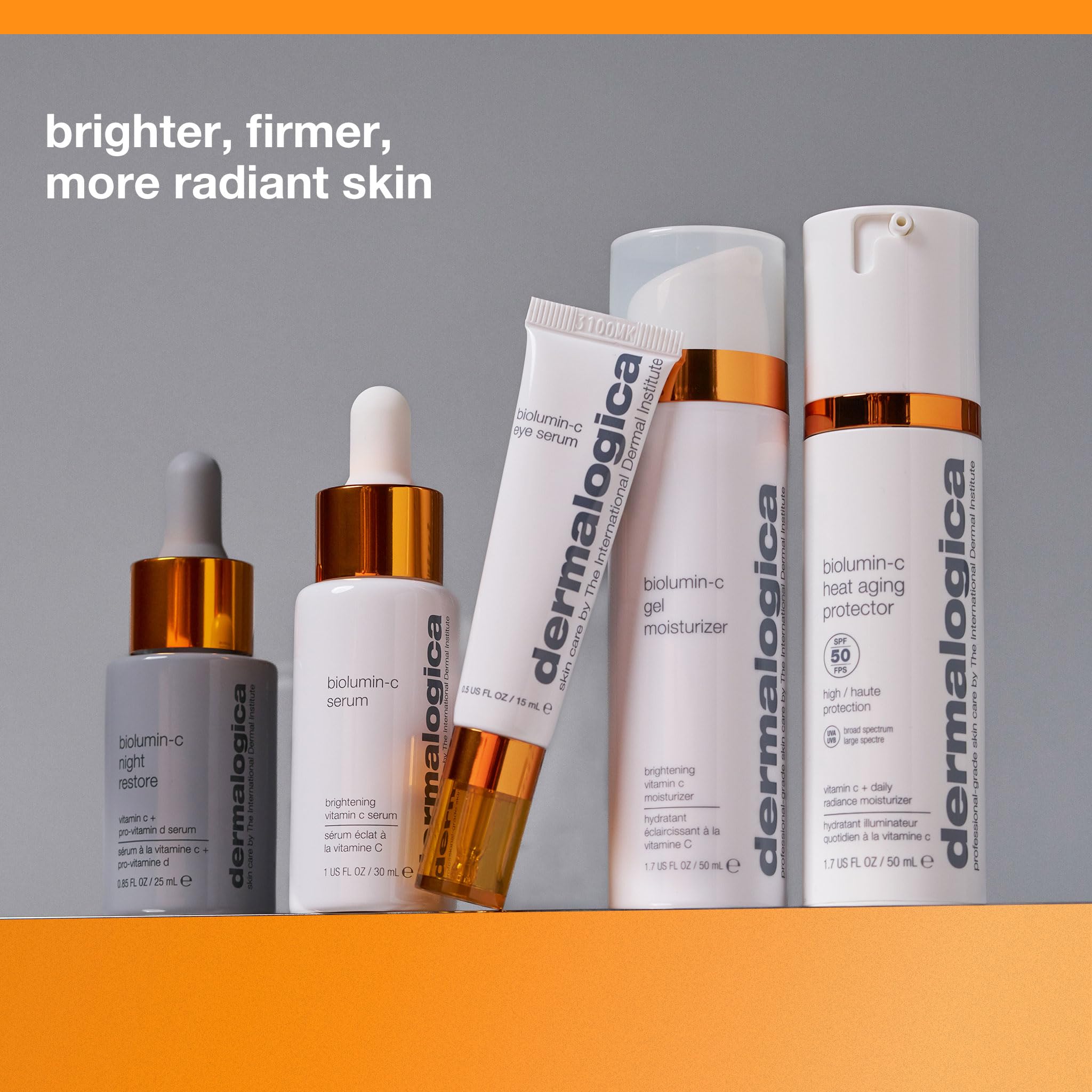 Dermalogica Biolumin-C Eye Serum absorbed into clean skin for a hydrated look.