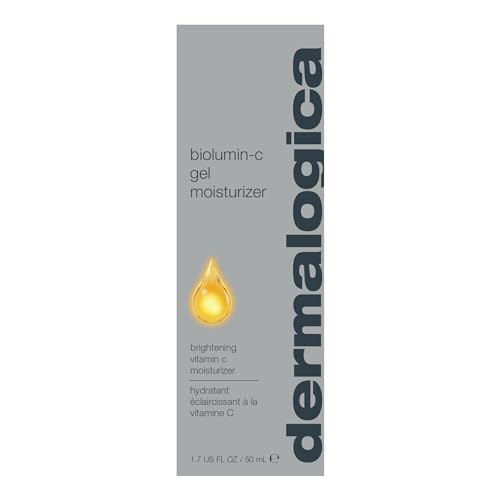 Dermalogica Biolumin-C Gel Moisturizer texture swatch on skin highlighting hydration.