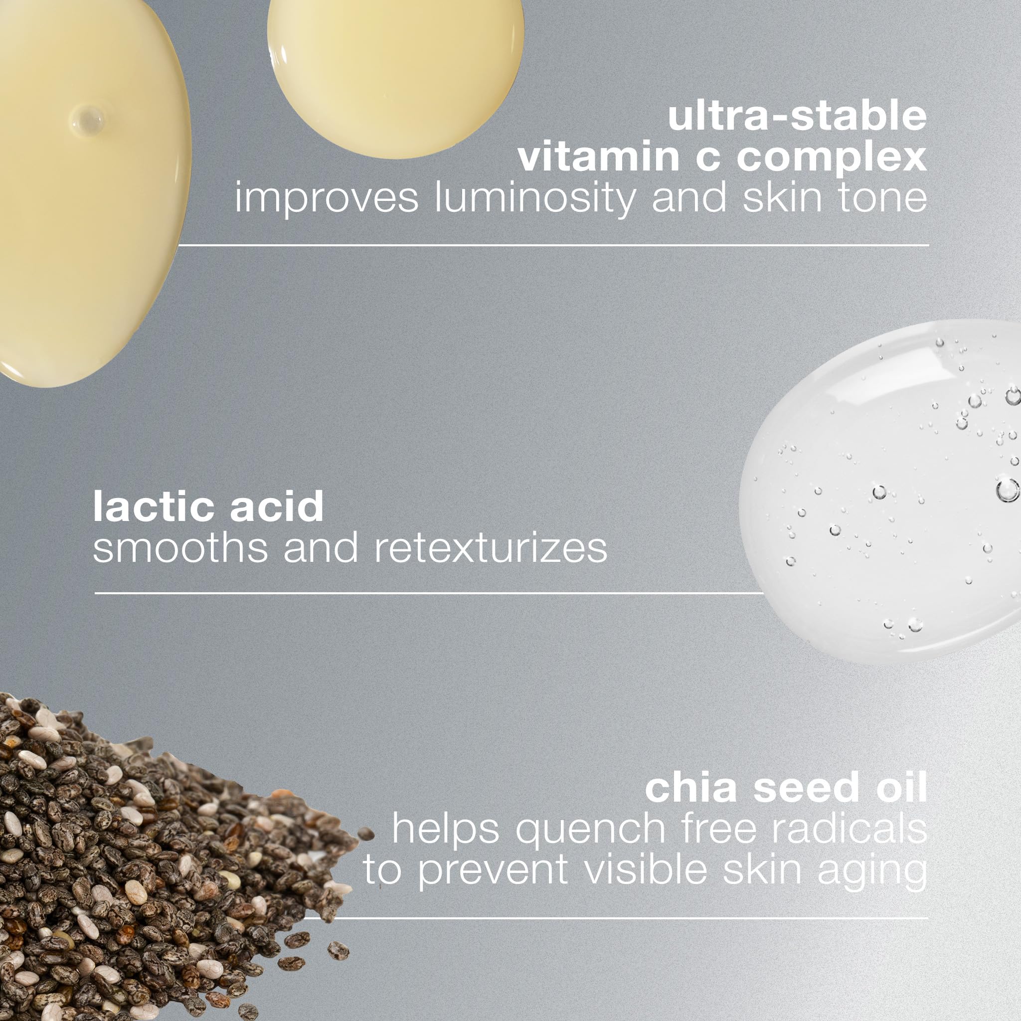 Dermalogica Biolumin-C Serum with chia oil provides hydrating, nourished skin.