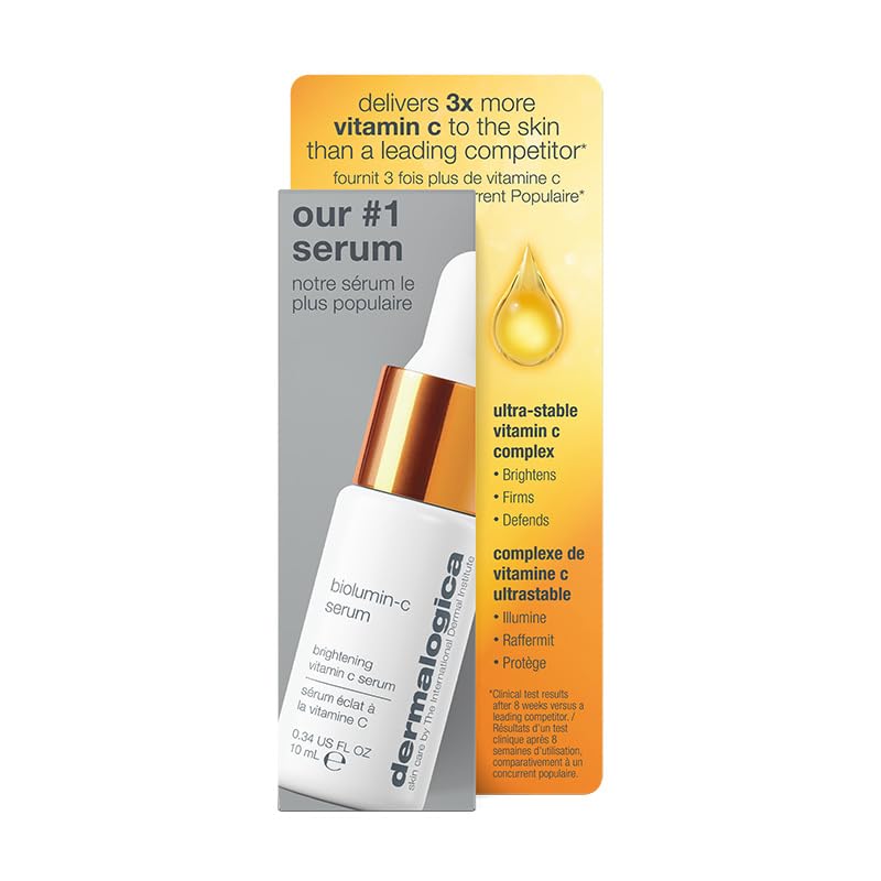 Dermalogica Biolumin-C Serum dropper releasing potent vitamin C serum.