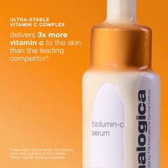 Dermalogica Biolumin-C Serum drops enable precise brightening application.