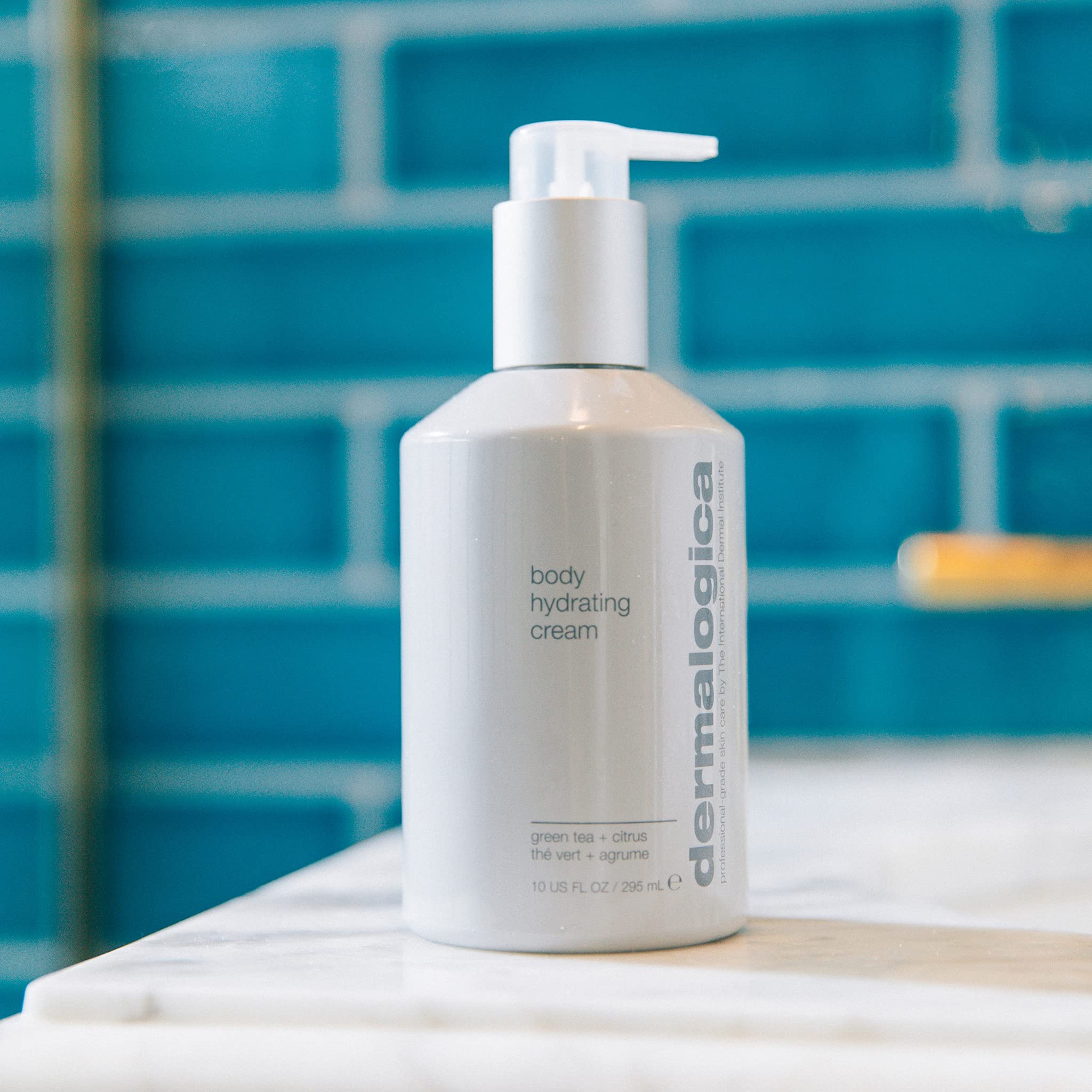 Dermalogica Body Hydrating Cream application rub suggests easy absorption.