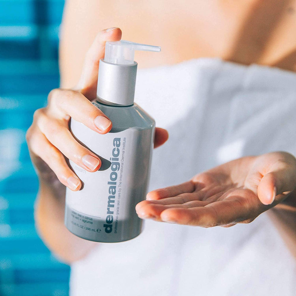Dermalogica Body Hydrating Cream smooth skin swatch showcases radiant finish.