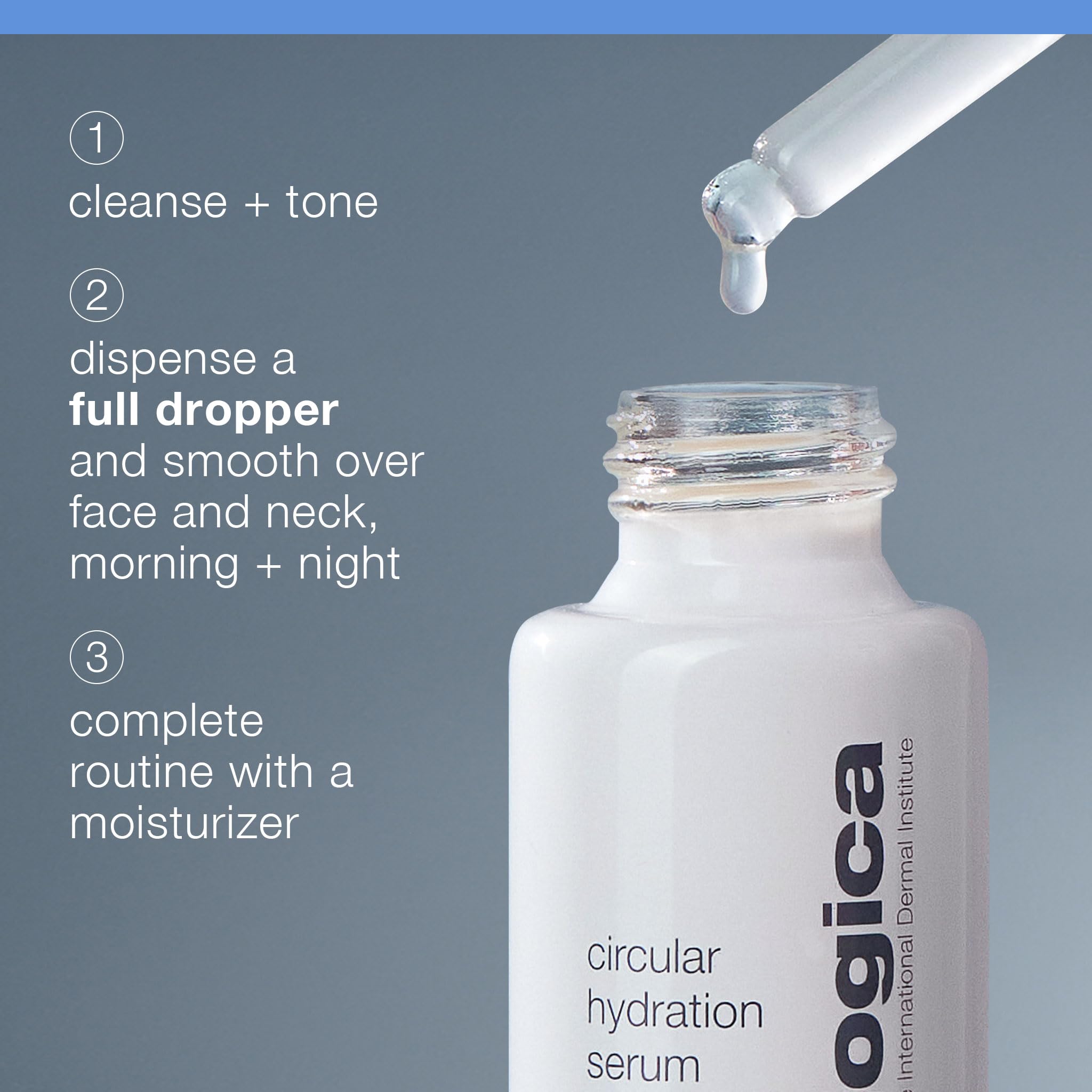 Dermalogica Circular Hydration Serum with polyglutamic acid demonstrates deep hydration