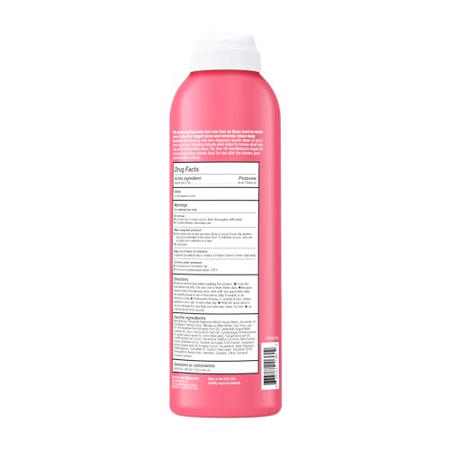 Dermalogica Clear Start back acne application shows easy spray for hard-to-reach areas.