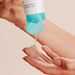 Dermalogica Clear Start Cooling Aqua Jelly face application highlights cooling hydration.
