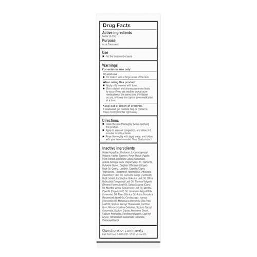Dermalogica Clear Start fizz mask kaolin clay texture absorbing surface oil.