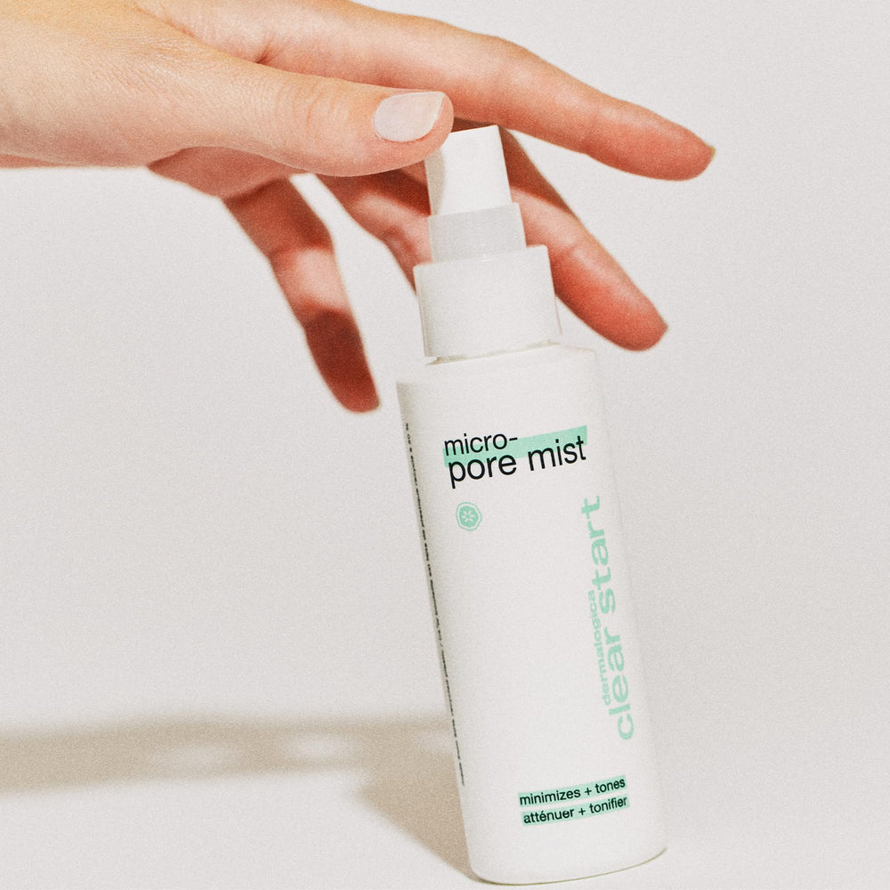 Dermalogica Clear Start Niacinamide bottle illustrating pore refinement potential.