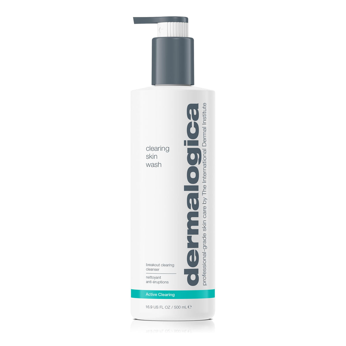 Dermalogica Clearing Skin Wash bottle front view—professional-grade cleanse.