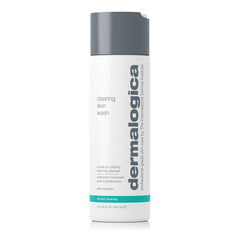 Dermalogica Clearing Skin Wash bottle demonstrates clear pores after daily cleansing.