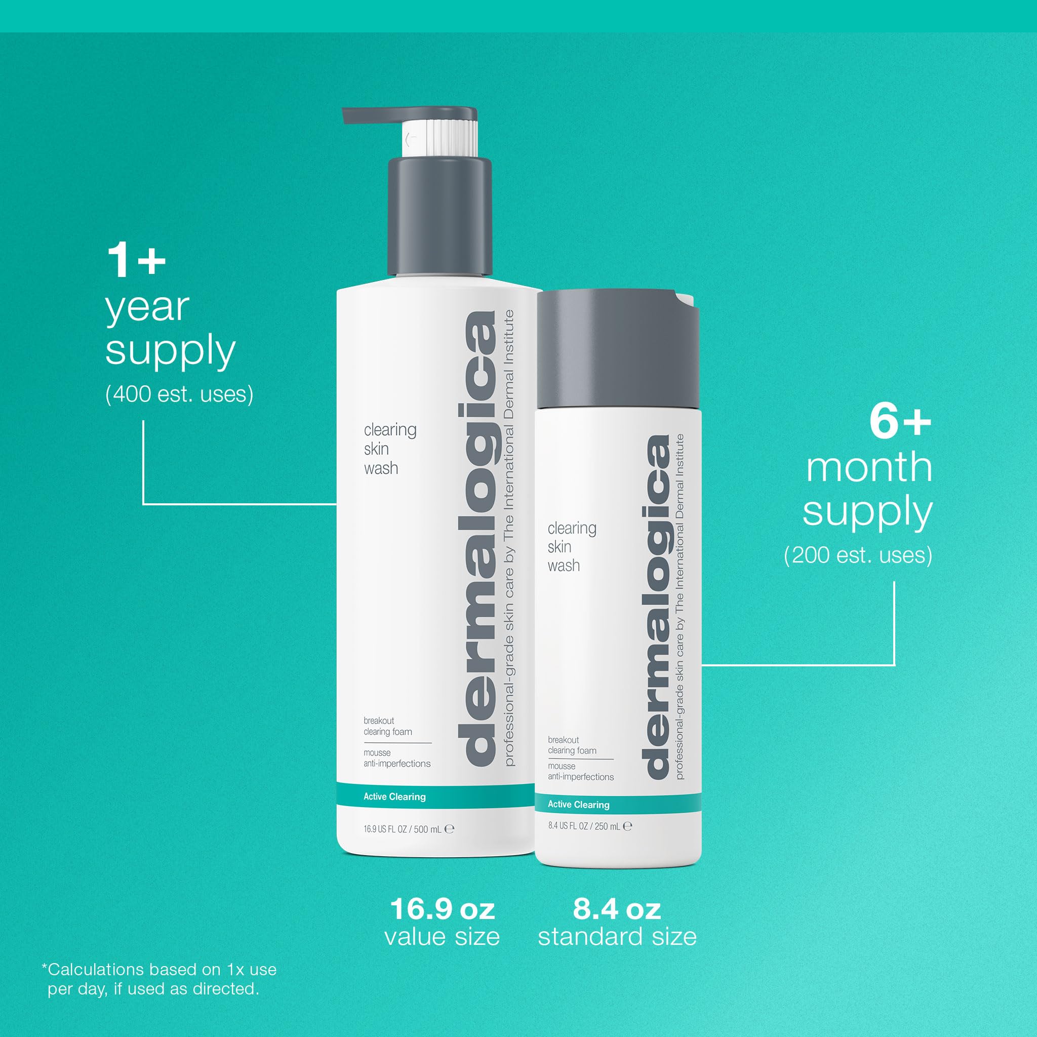 Dermalogica Clearing Skin Wash compact-packaging easy to store and travel-friendly.