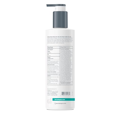 Dermalogica Clearing Skin Wash foam lather—gentle exfoliation and cleansing.