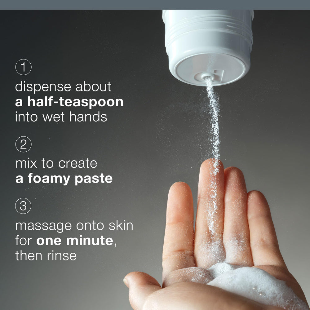 Dermalogica Daily Microfoliant creamy paste on wet hands ready for application
