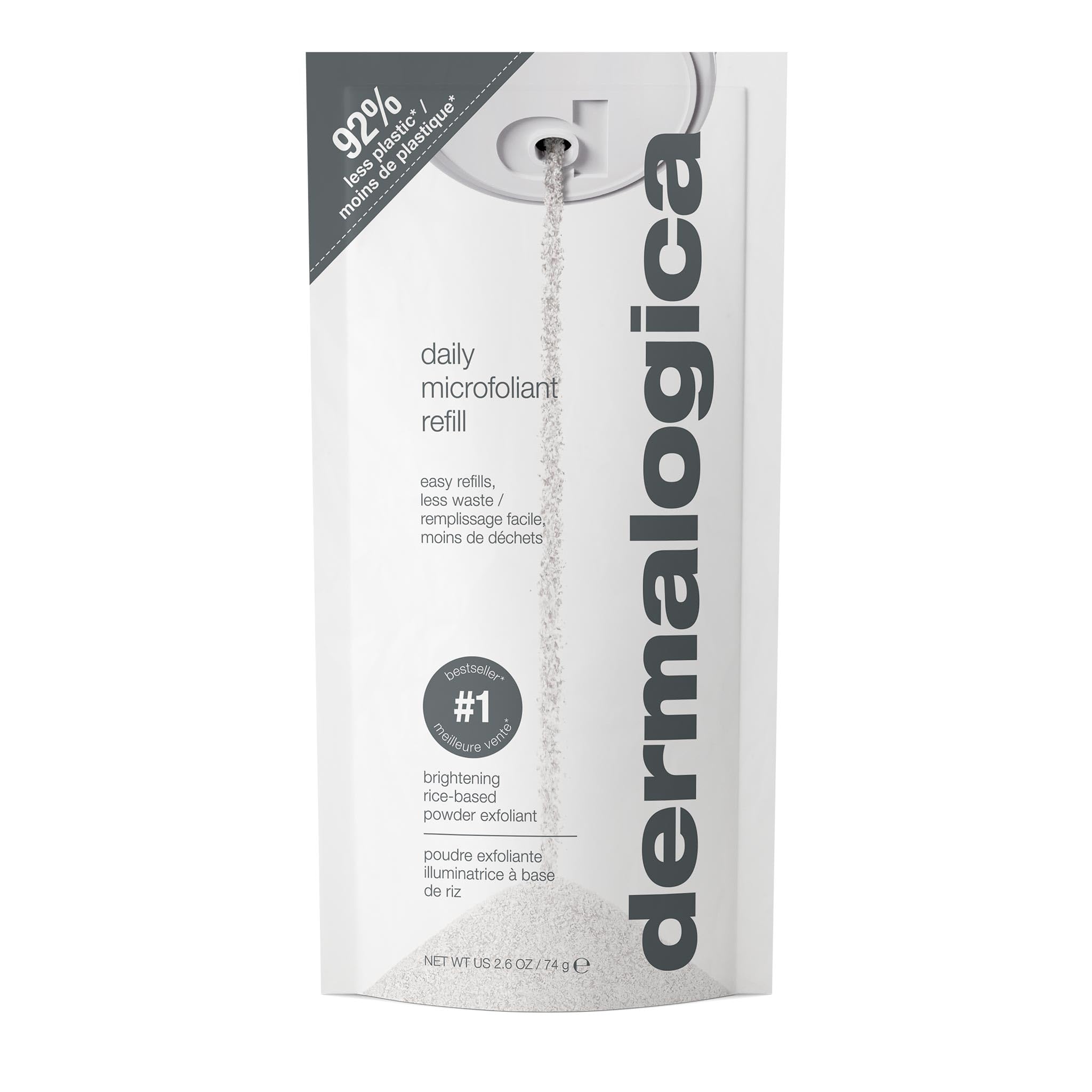 Dermalogica Daily Microfoliant powder dispensed for gentle daily exfoliation