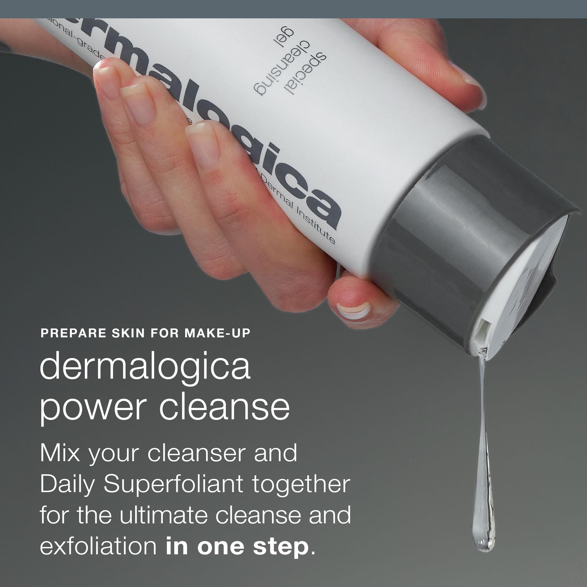 Dermalogica Daily Superfoliant anti pollution technology concept on product packaging