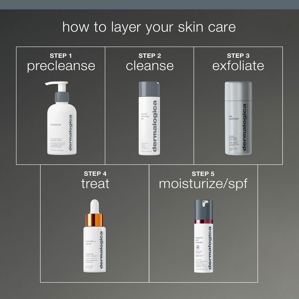 Dermalogica Daily Superfoliant spa like morning routine setup