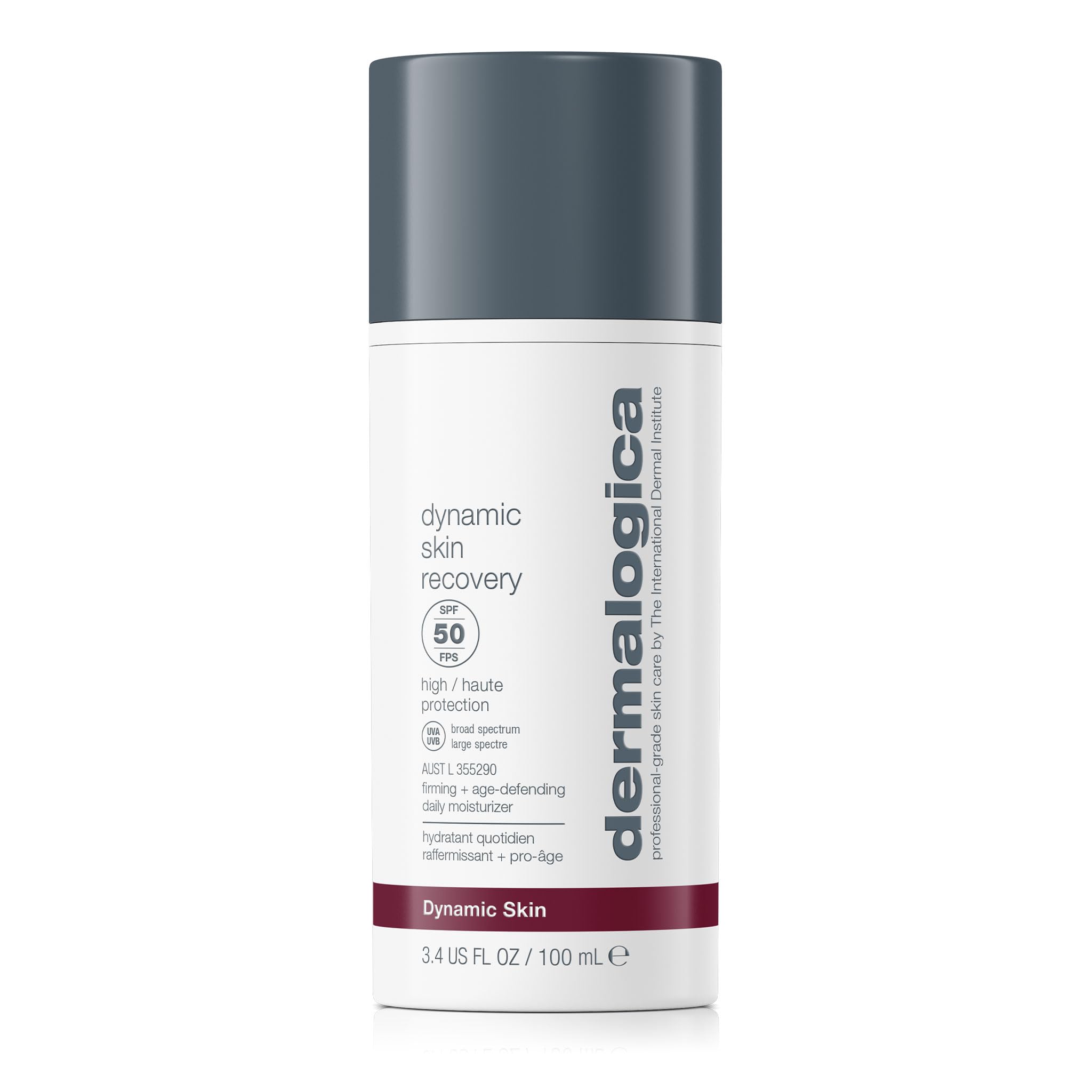 Dermalogica Dynamic Skin Recovery SPF50 bottle pump for daily sun protection