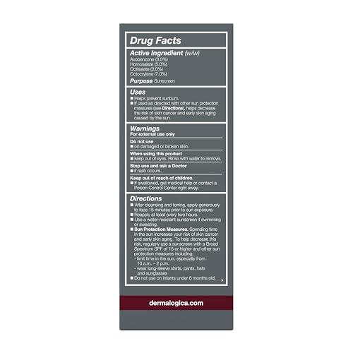 Dermalogica Dynamic Skin Recovery SPF50 label closeup highlighting broad spectrum protection