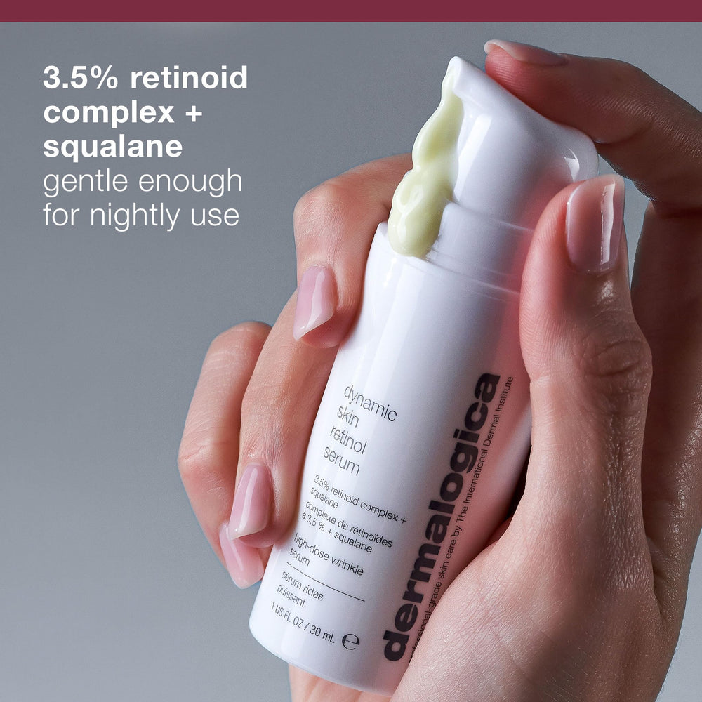 Dermalogica Dynamic Skin Retinol Serum nighttime routine setup