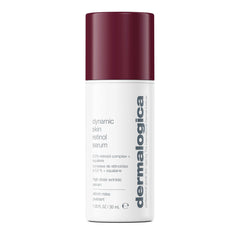 Dermalogica Dynamic Skin Retinol Serum bottle closeup, smooth appearance implied