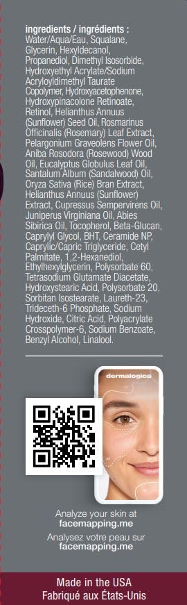 Dermalogica Dynamic Skin Retinol Serum texture swirl showing lightweight finish