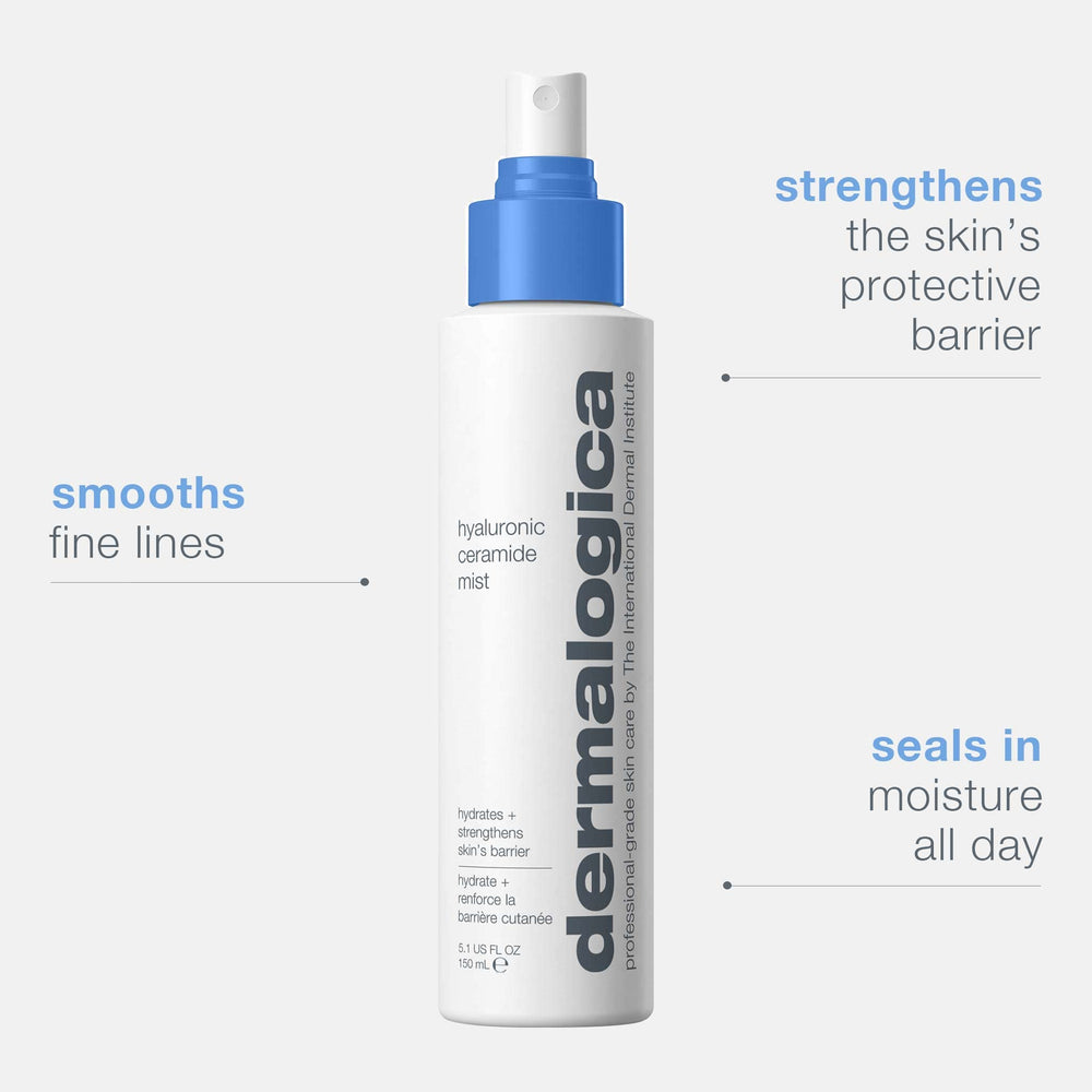 Dermalogica Hyaluronic Ceramide Mist in a daily skincare routine for hydrated skin.