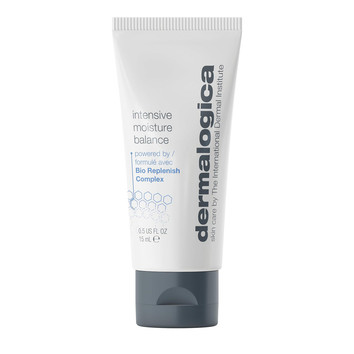 Dermalogica Intensive Moisture Balance jar shows rich texture for deep hydration and barrier support