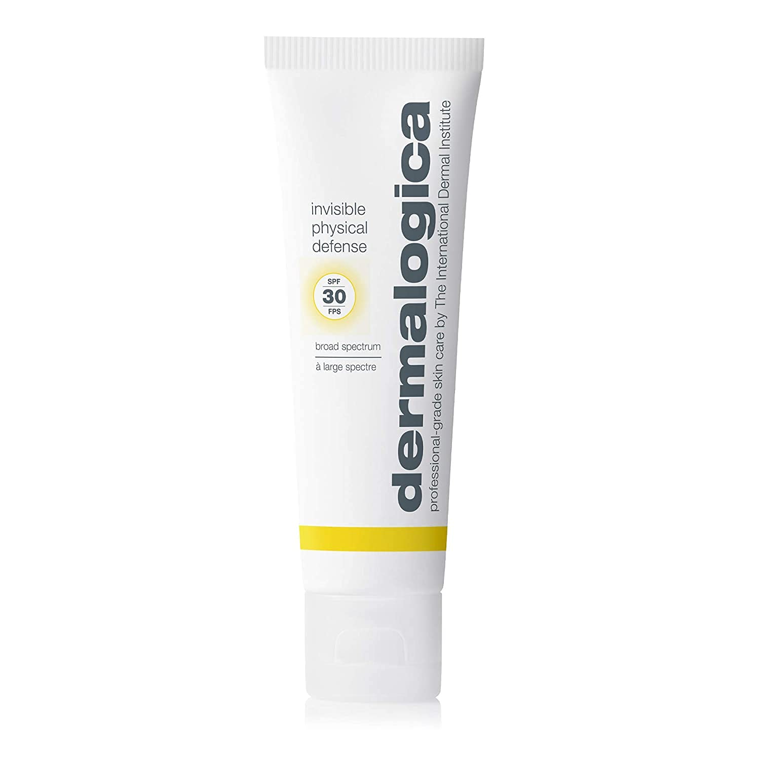 Dermalogica Invisible Physical Defense SPF30 bottle showcases a lightweight sunscreen routine.