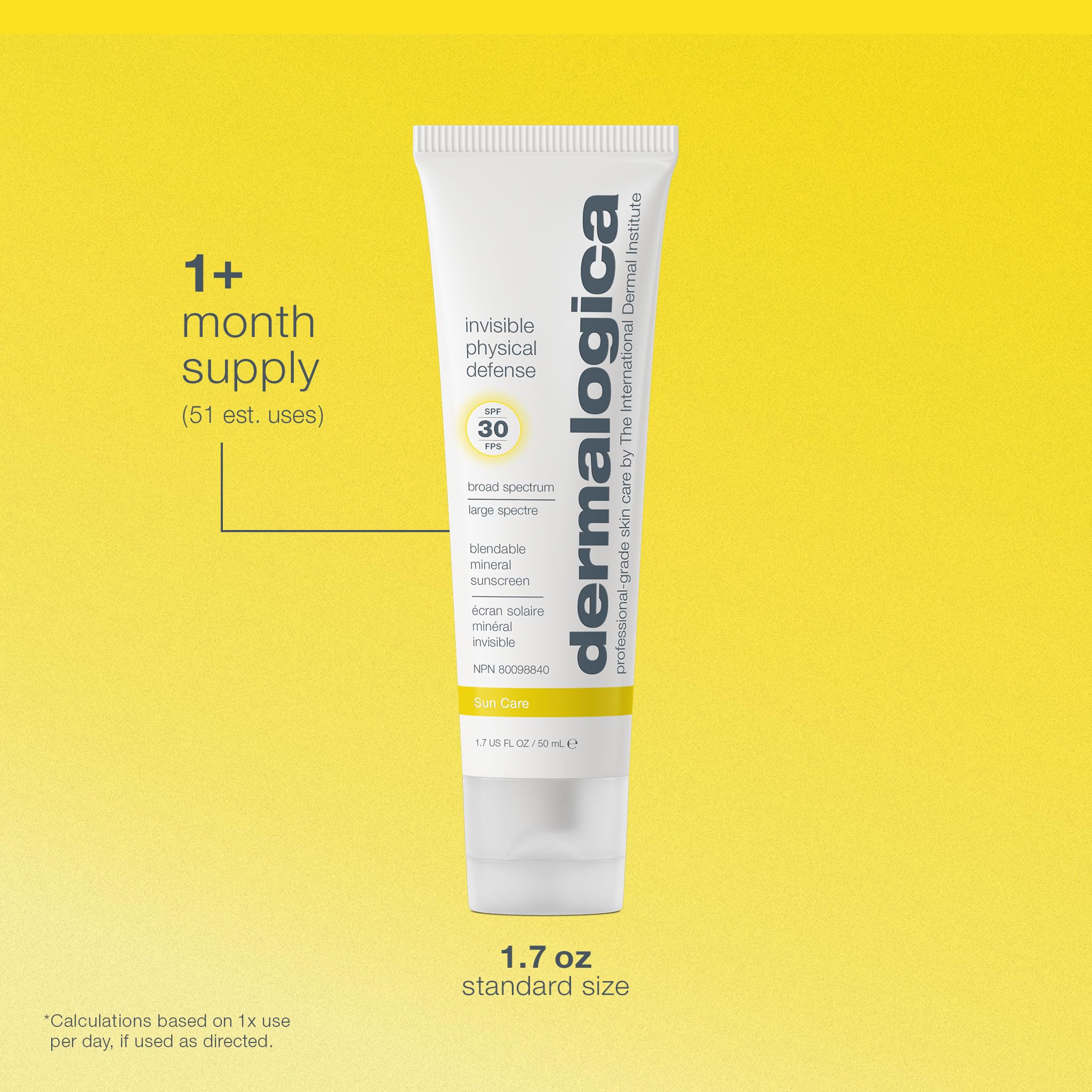 Dermalogica Invisible Physical Defense SPF30 skin-tone blend supports versatile everyday use.