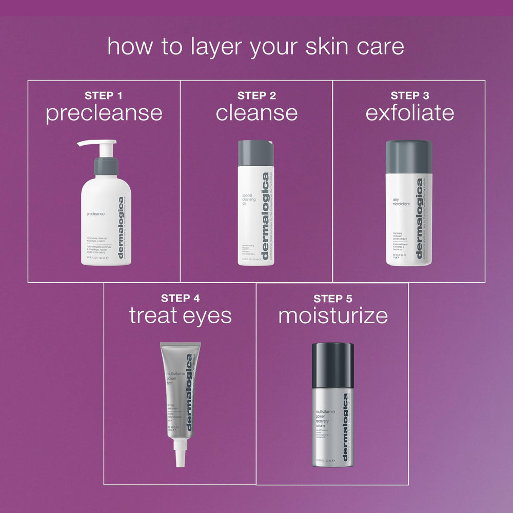 Dermalogica Multivitamin Power Firm Eye Cream brand logo on packaging.