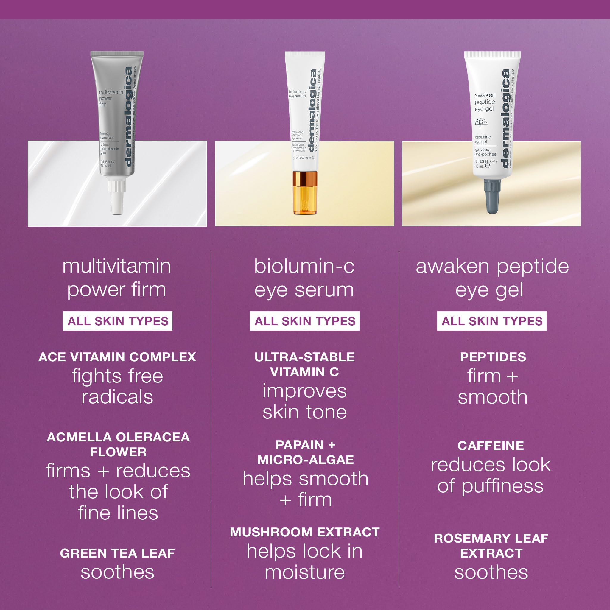 Dermalogica Multivitamin Power Firm Eye Cream texture close-up shows silky finish.
