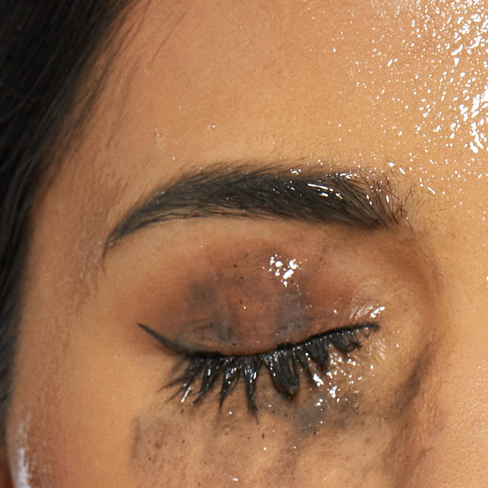 Dermalogica Oil To Foam Total Cleanser wash-away concept shows dual-action cleansing benefits.