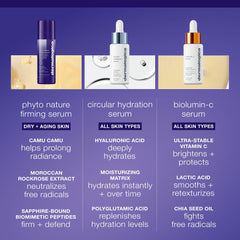 Dermalogica Phyto-Nature Firming Serum botanicals close-up signals nourishing facial care.