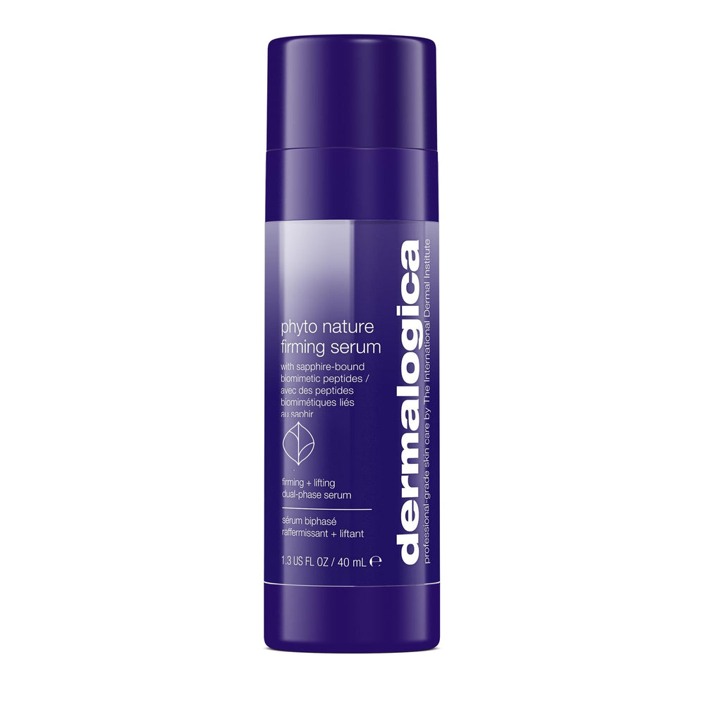 Dermalogica Phyto-Nature Firming Serum bottle close-up for firmer, youthful-looking skin.