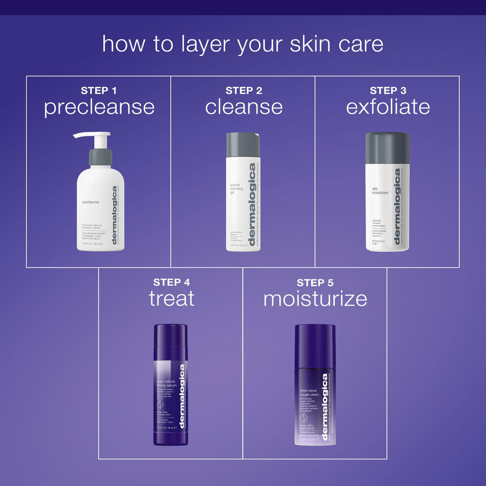 Dermalogica Phyto-Nature Firming Serum glow shot hints at radiant, smoother skin.