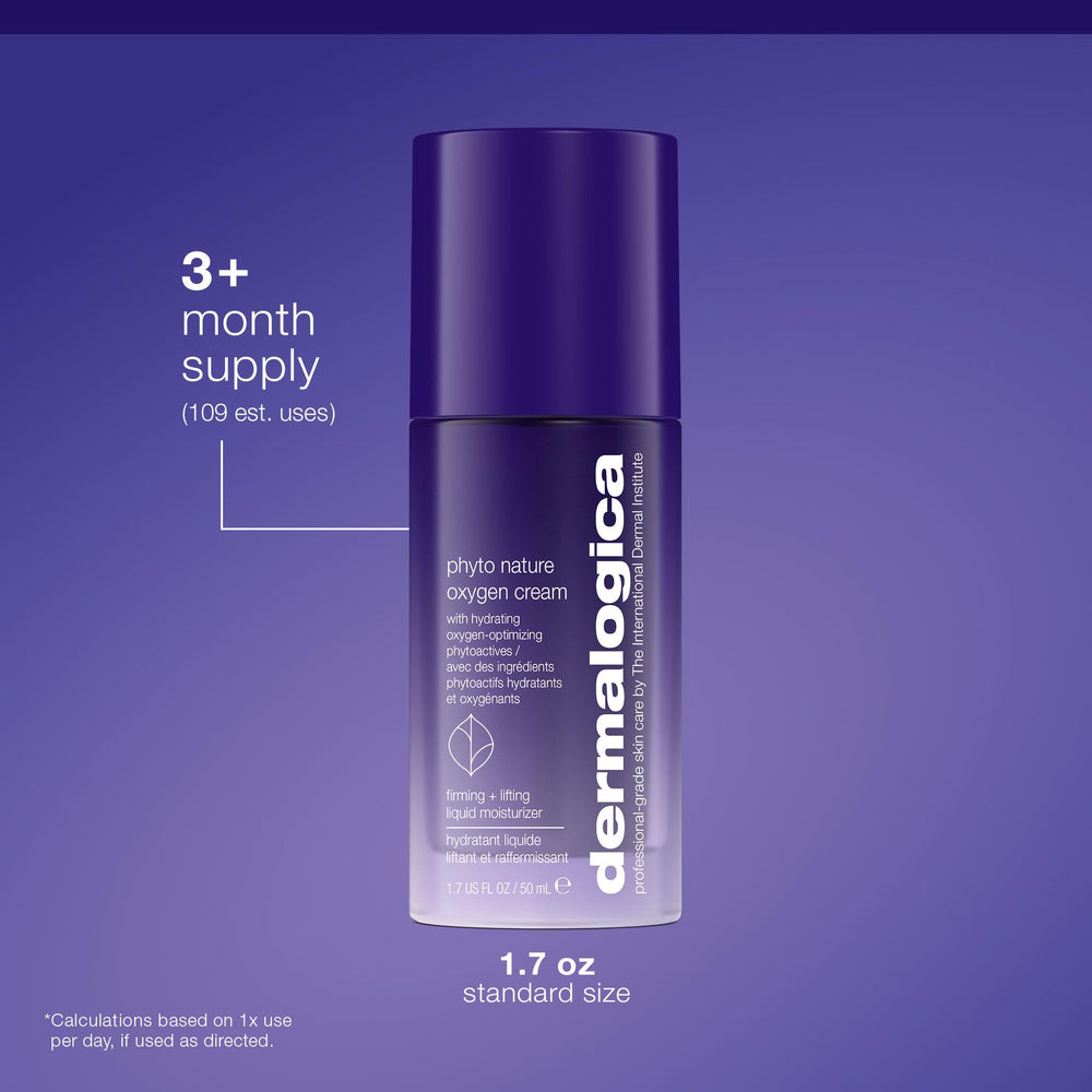 Dermalogica Phyto Nature Oxygen Cream before and after style image showing glow.