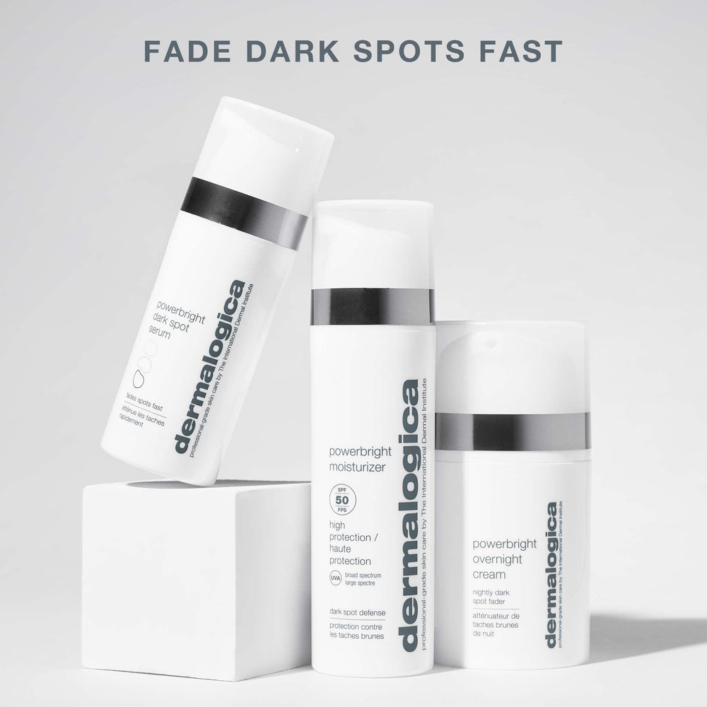 Dermalogica PowerBright cranberry oil glow image suggests antioxidant hydration.