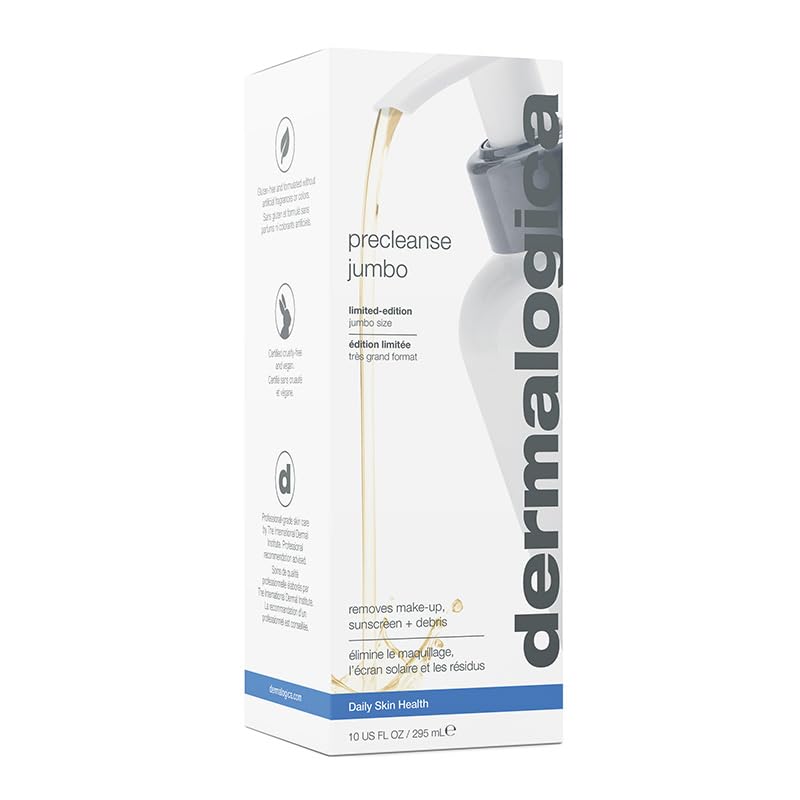 Dermalogica PreCleanse oil cleanser bottle pouring a few drops for cleansing