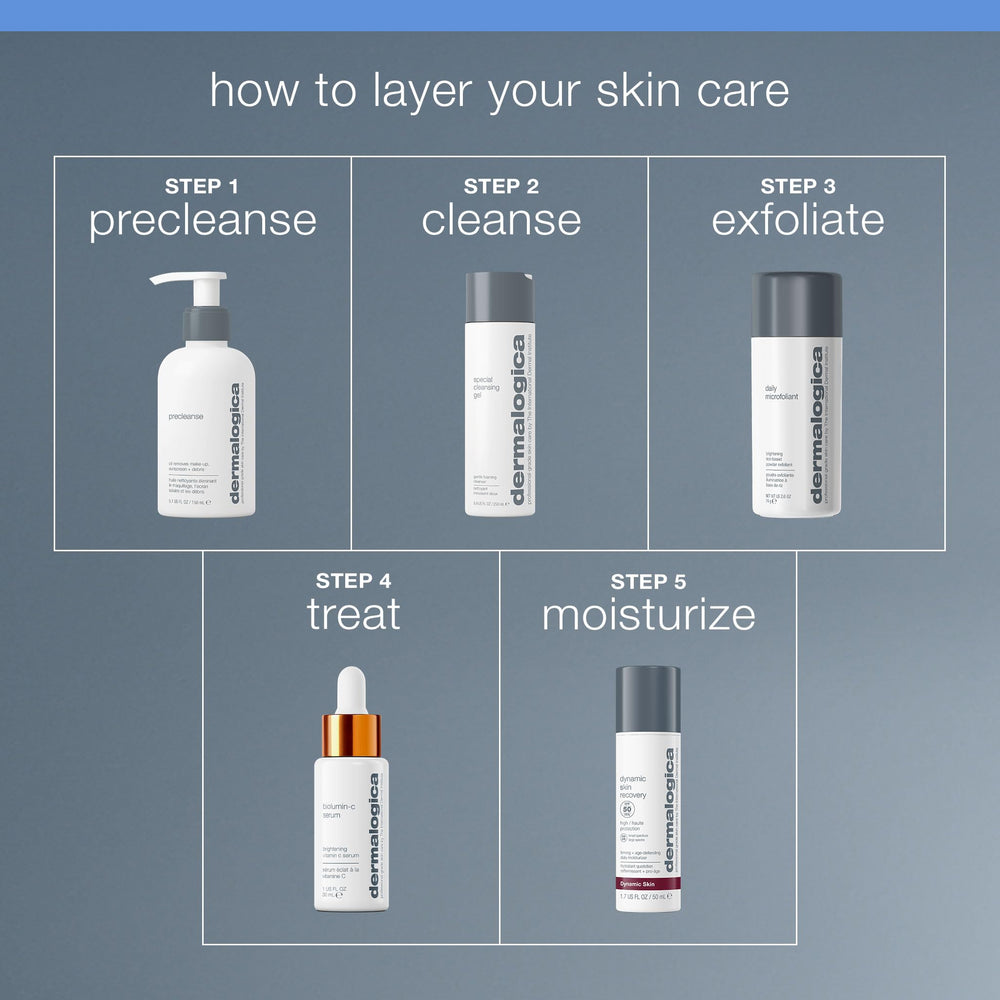 Dermalogica Precleanse silky-oil glides over skin for gentle cleansing.