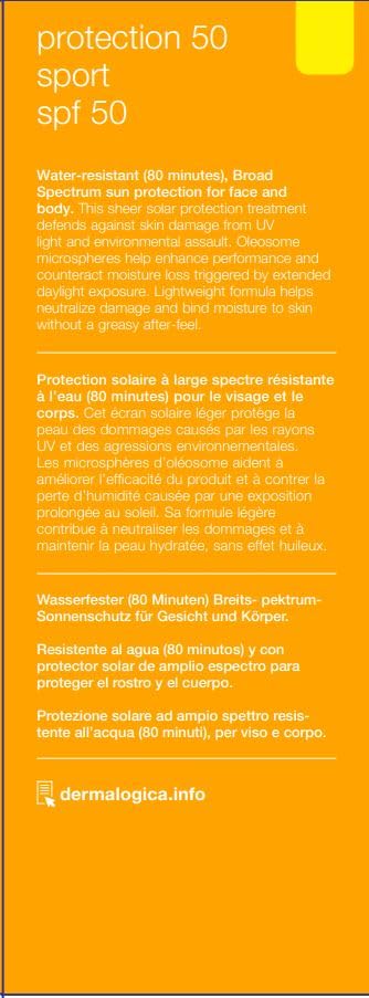 Dermalogica Protection 50 Sport SPF50 face-application image highlights easy blending on the face.