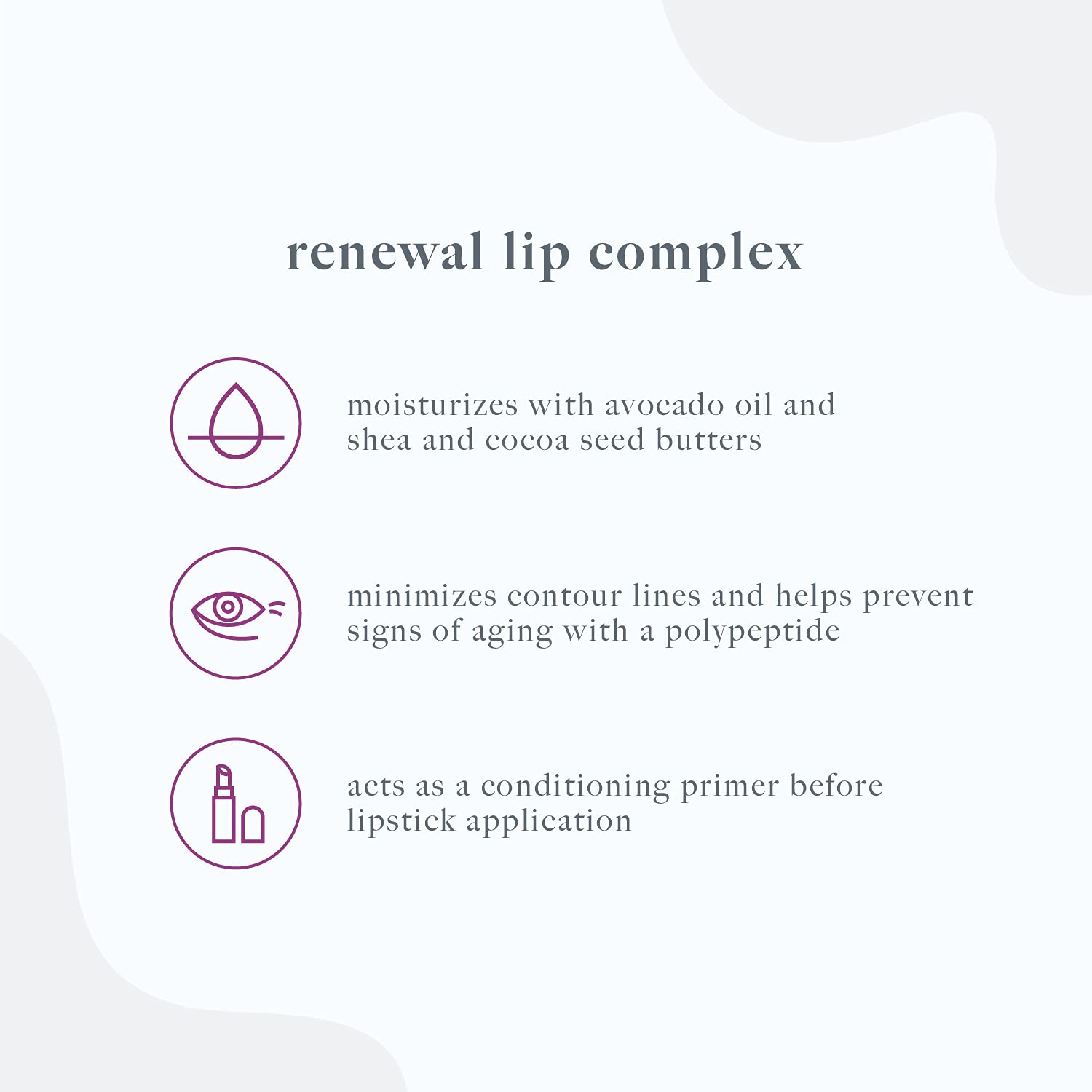 Ingredients in Dermalogica Renewal Lip Complex including avocado oil and shea