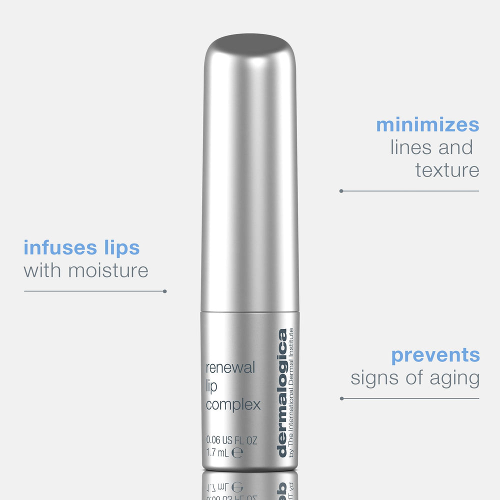 Dermalogica Renewal Lip Complex packaging highlighting premium formula