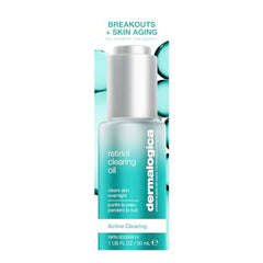 Dermalogica Retinol Clearing Oil dropper dispensing the product for precise nighttime application