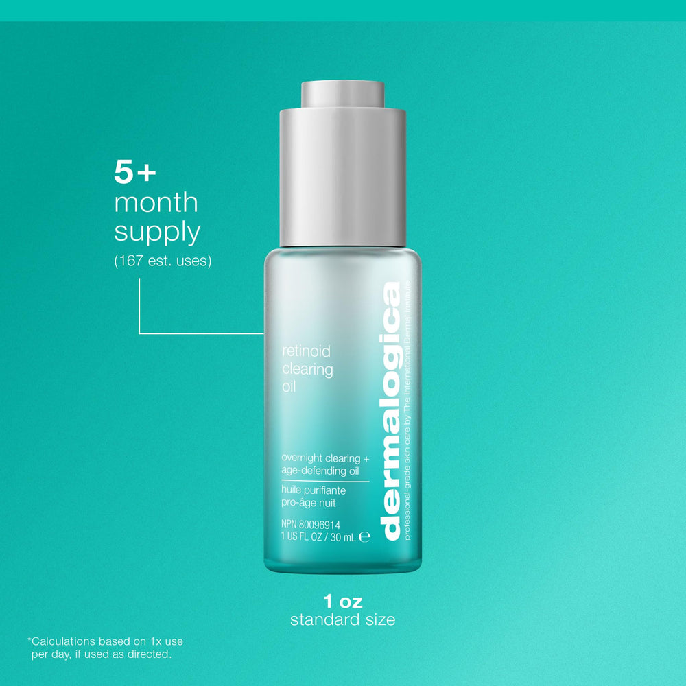 Dermalogica Retinol Clearing Oil night application supports a simpler routine