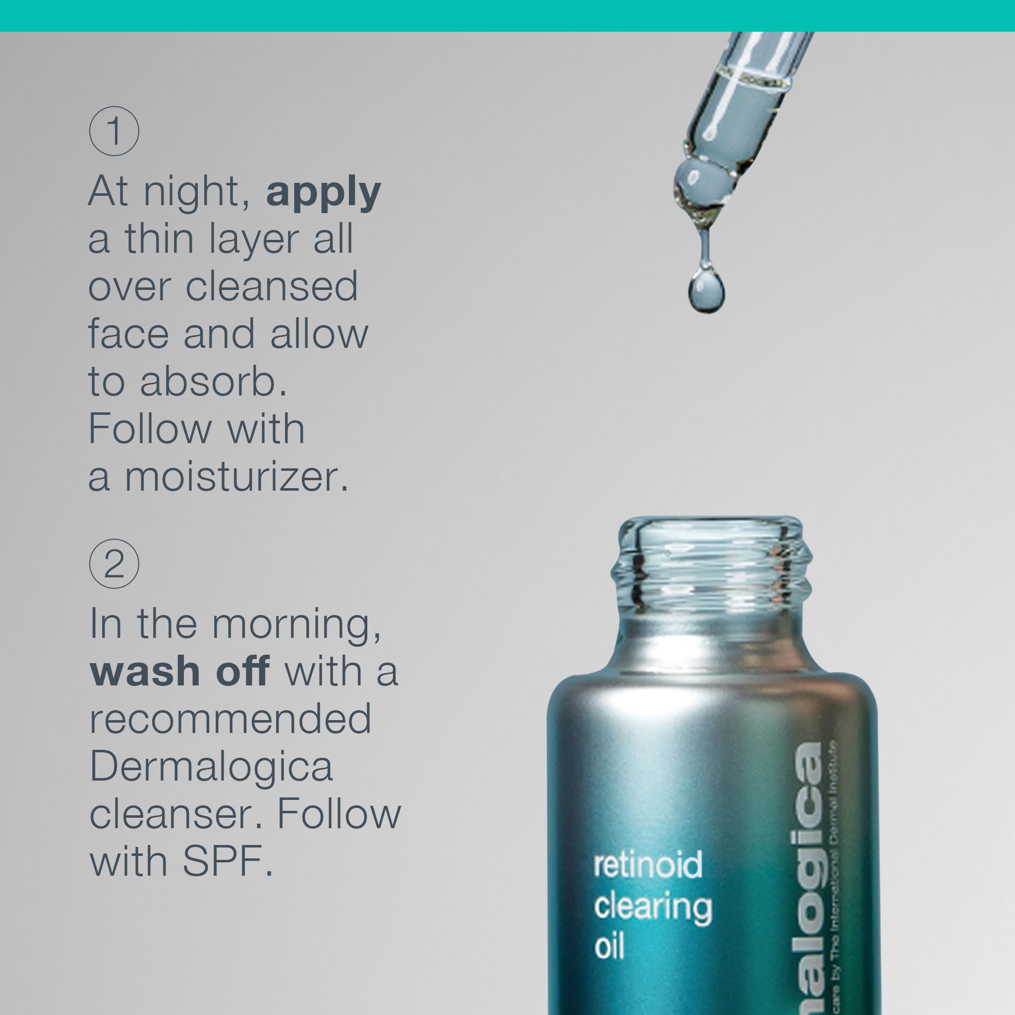 Dermalogica Retinol Clearing Oil vanity setup highlights premium skincare ritual