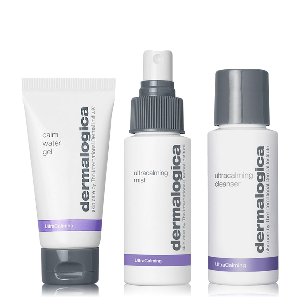 Dermalogica Sensitive Skin Rescue Kit cleanser bottle demonstrating gentle cleansing for reactive skin