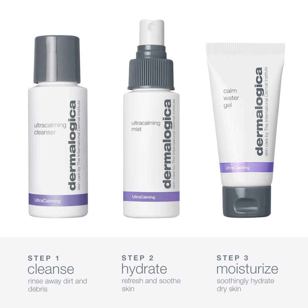 Dermalogica Sensitive Skin Rescue Kit water gel moisturizer provides hydrating relief for dry, sensitive skin